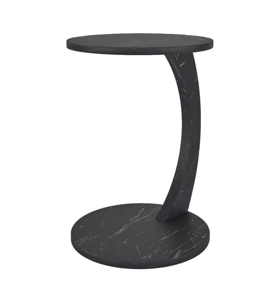 Table d'appoint Holeby 56x38 cm marbre noir
