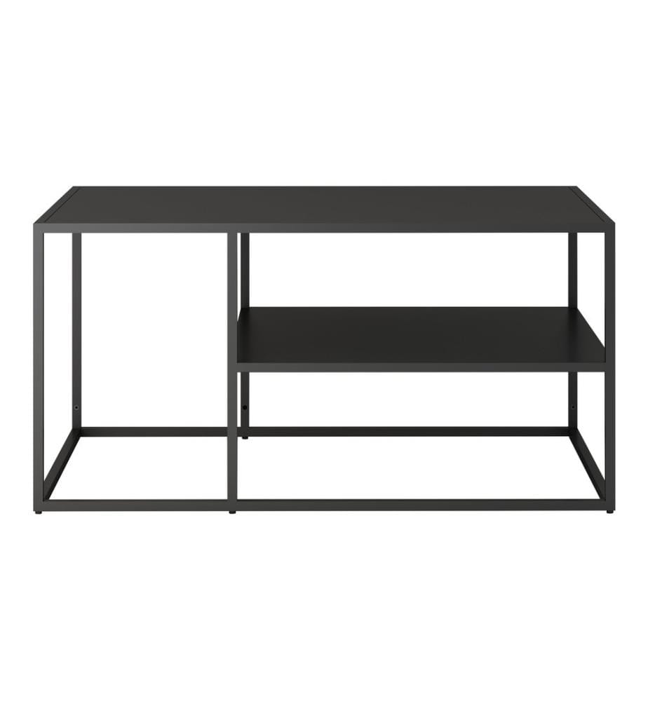 Table basse Solund 45x90x60 cm noir. mat