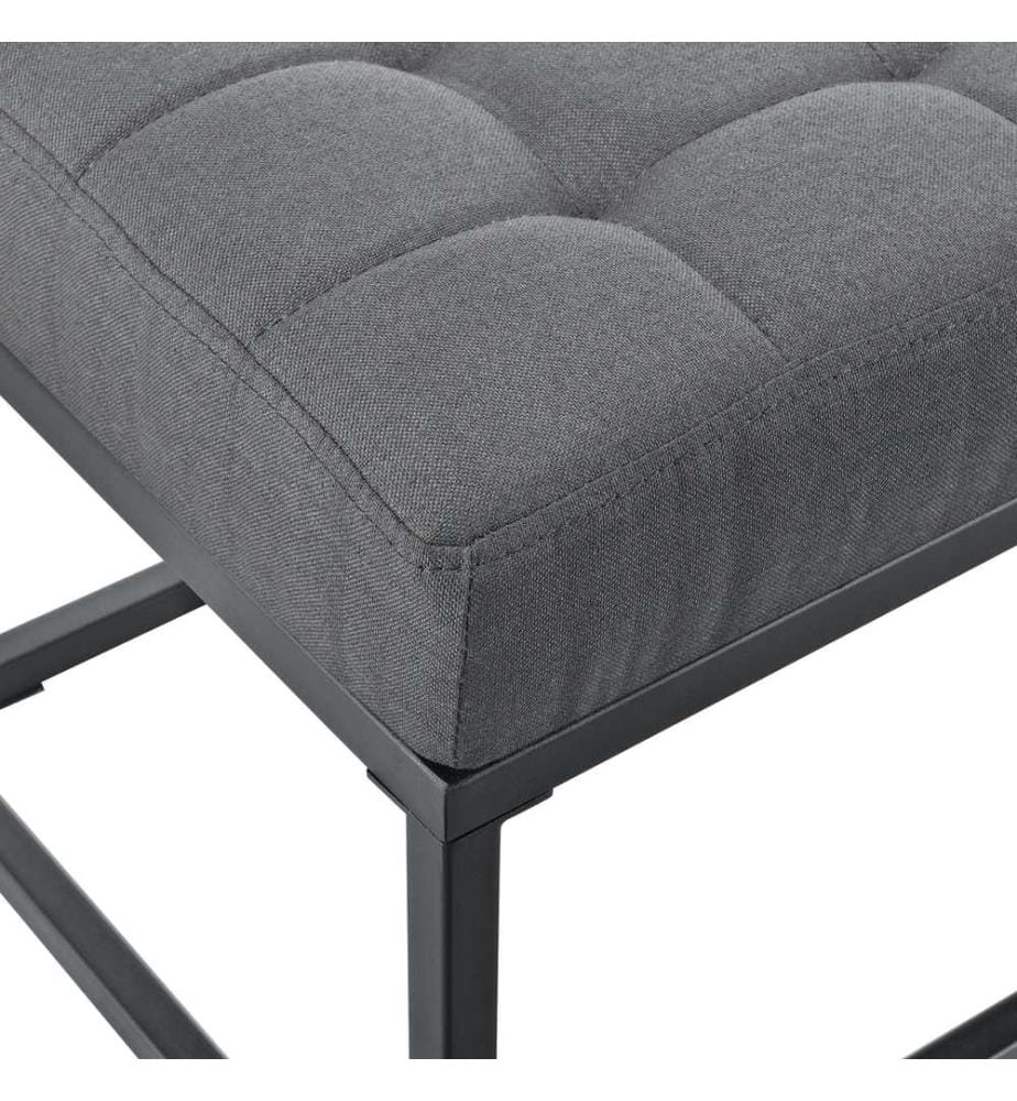 Banc Salta métal 120x40x38 cm gris