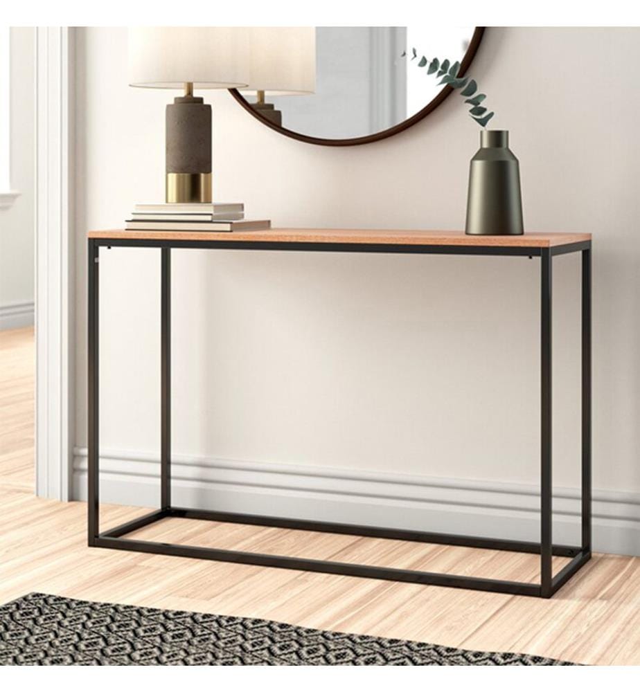 Konsolentisch Kittilä 80x100x30 cm Schwarz Eicheoptik