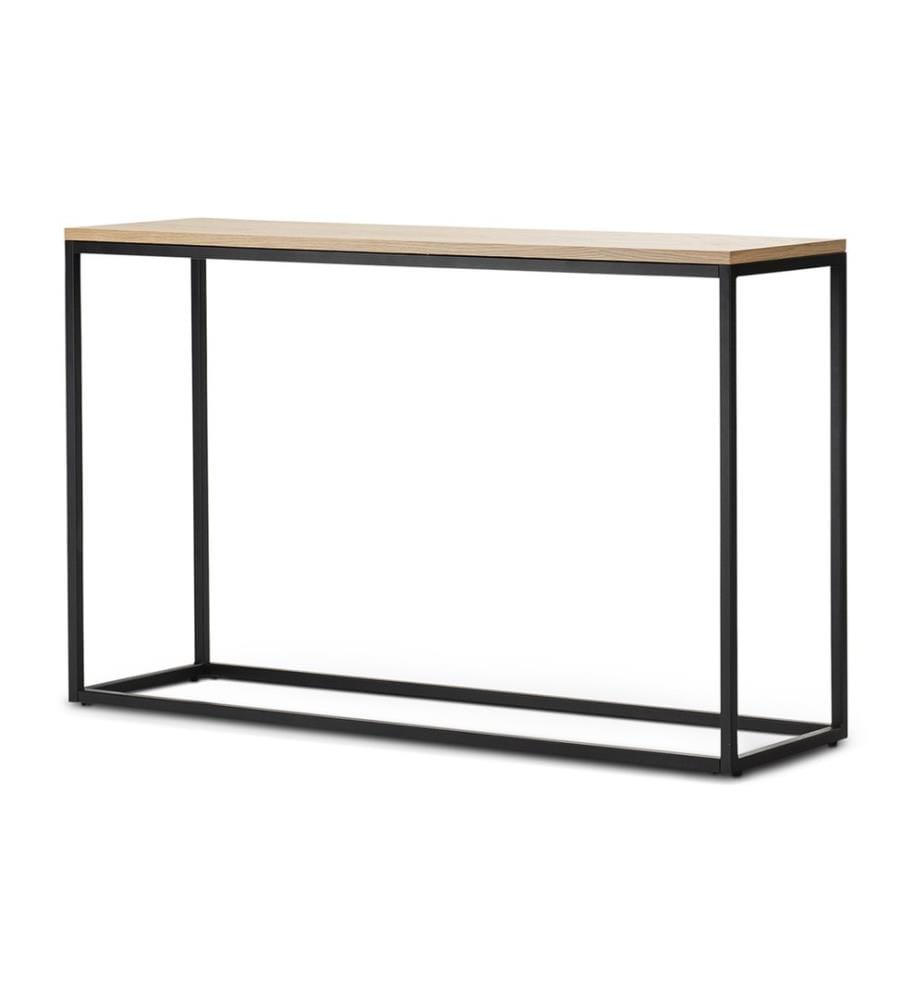 Konsolentisch Kittilä 80x100x30 cm Schwarz Eicheoptik
