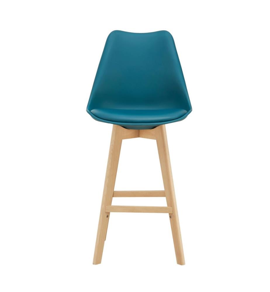Set of 4 bar stools Bar stool with backrest Lublin Turquoise
