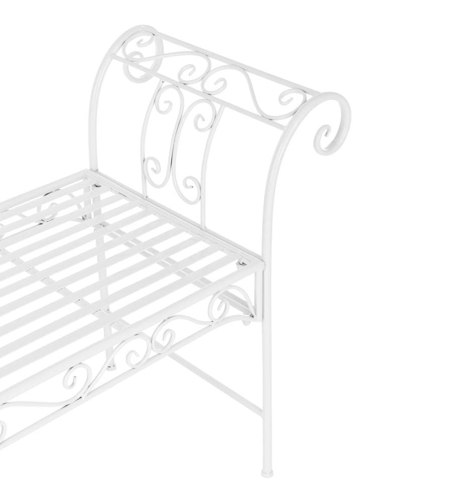 Banc de jardin Cossila 70x147x46 cm Blanc