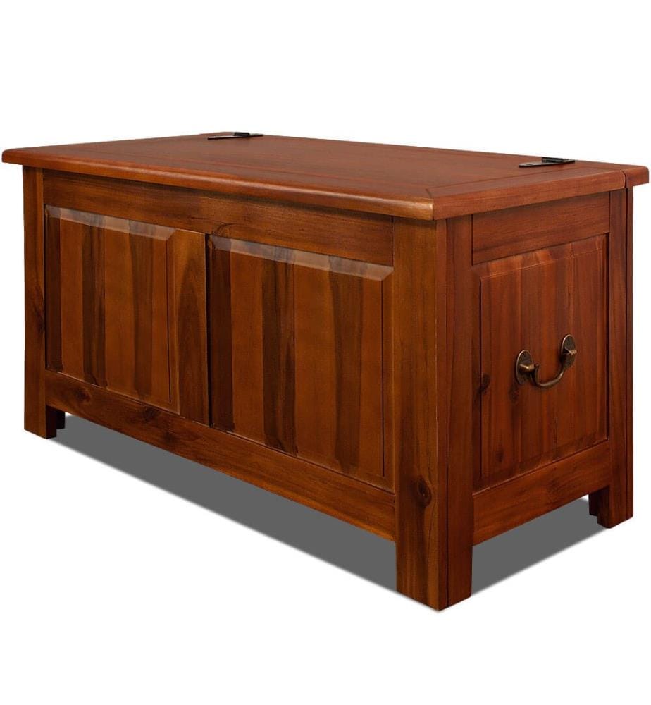 Coffre en bois d'acacia 85x44x48 cm