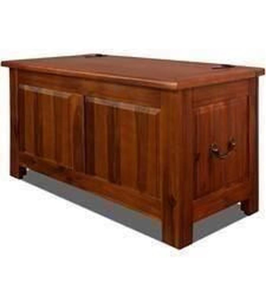 Coffre en bois d'acacia 85x44x48 cm