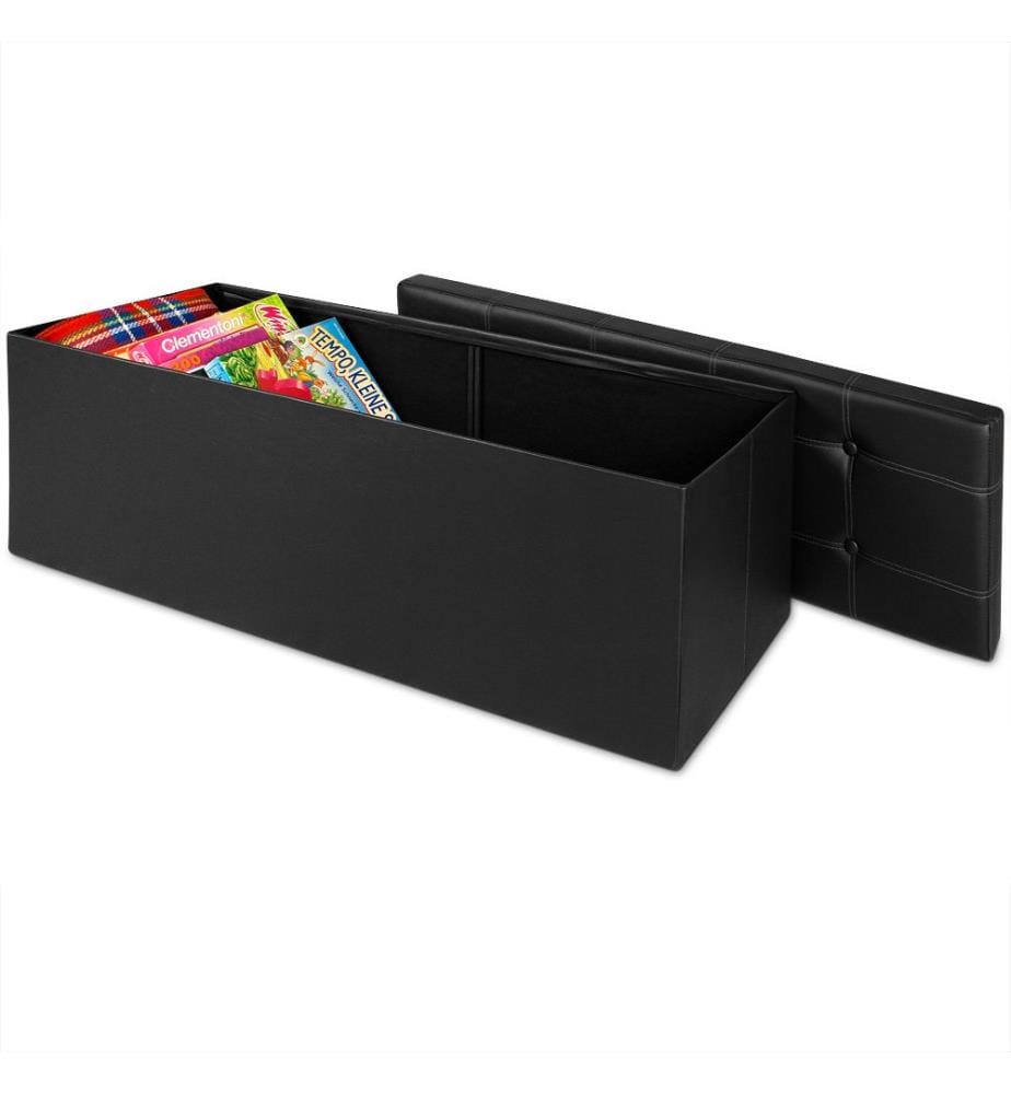 Banc noir - 114 cm x 40 cm x 40 cm noir