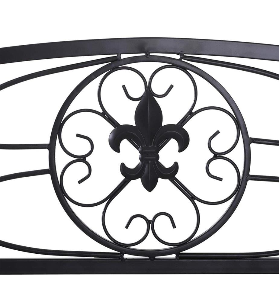 Banc de jardin en métal 2 places style campagnard