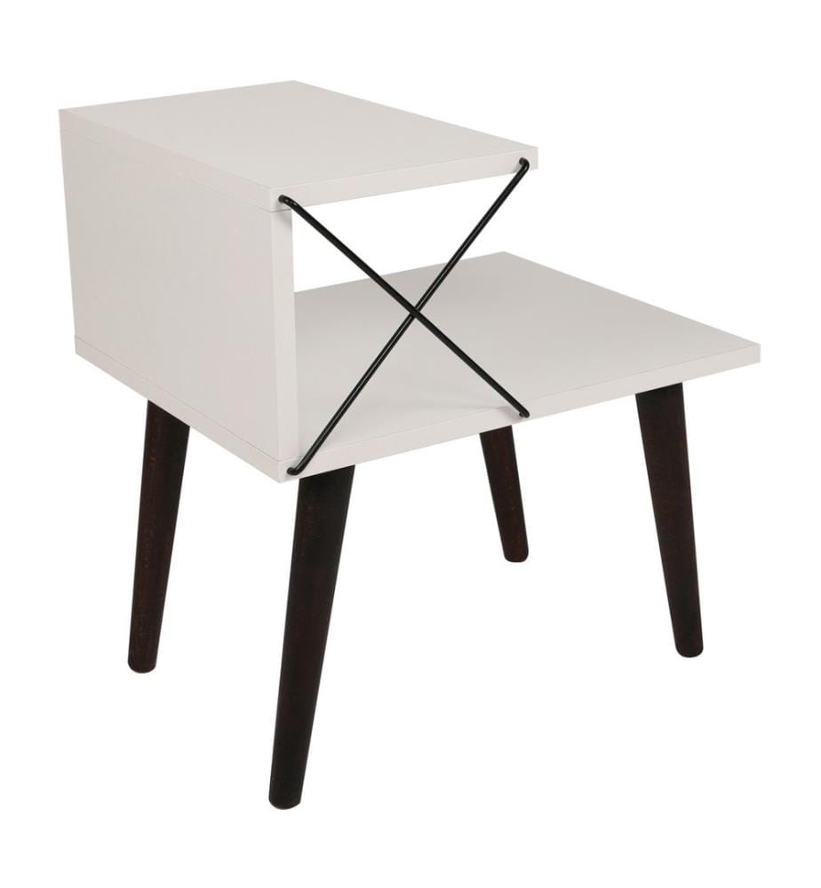 Table d'appoint 50x40x55 cm Blanc