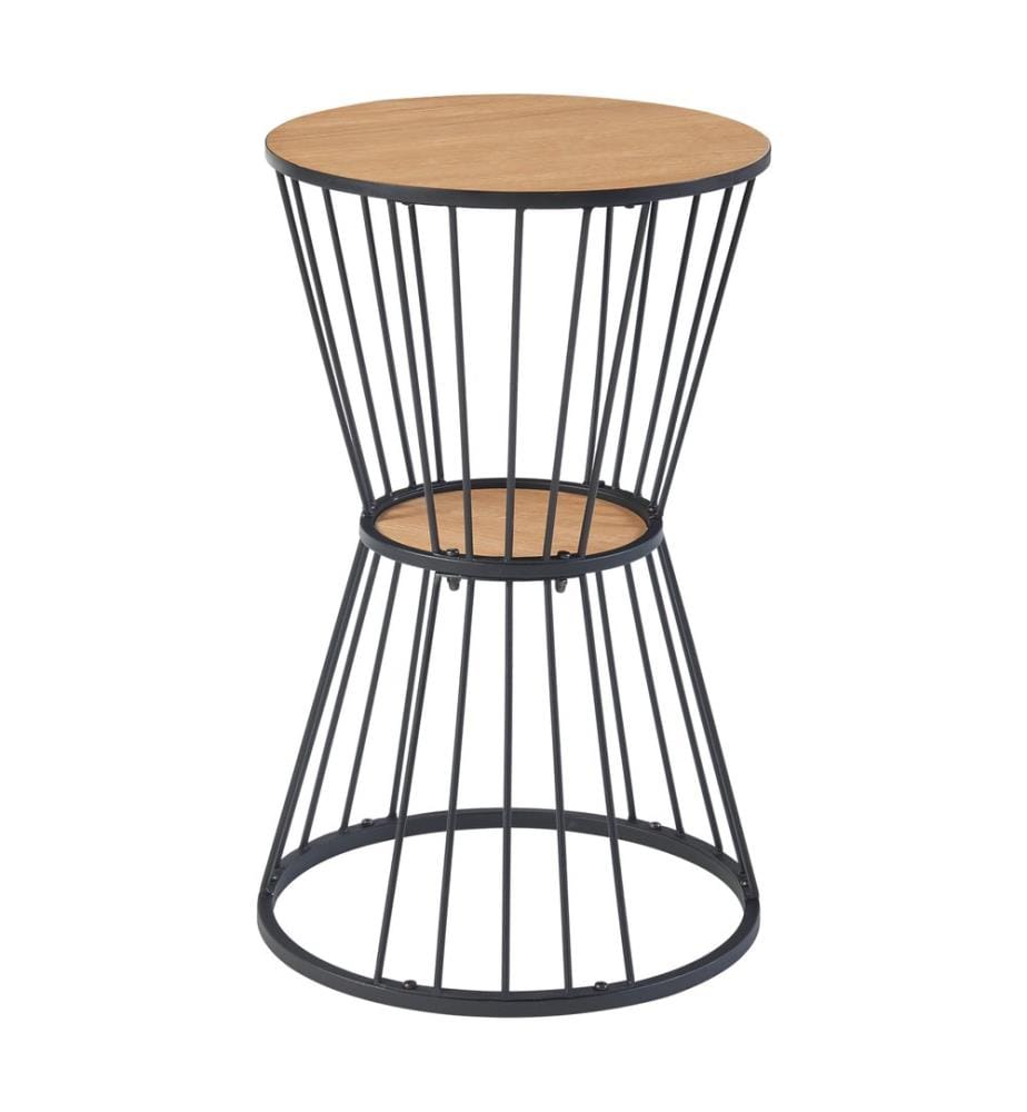 Table d'appoint aspect chêne noir