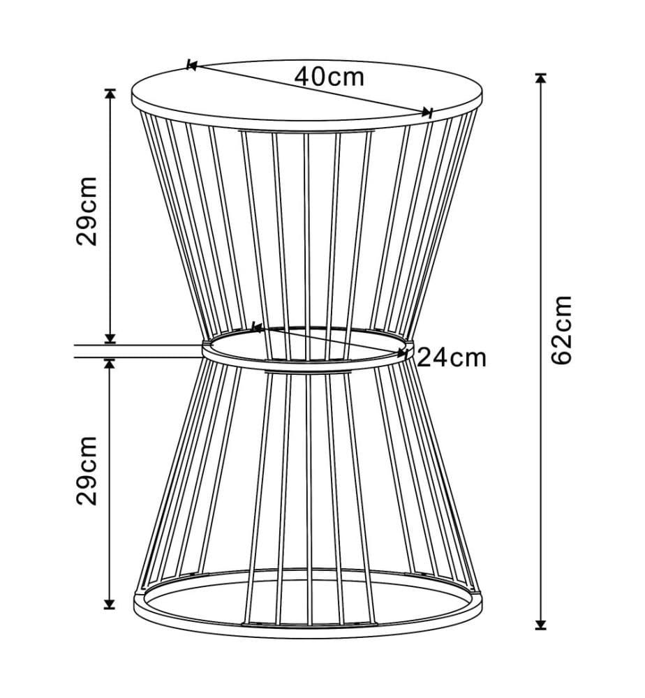Table d'appoint aspect chêne noir