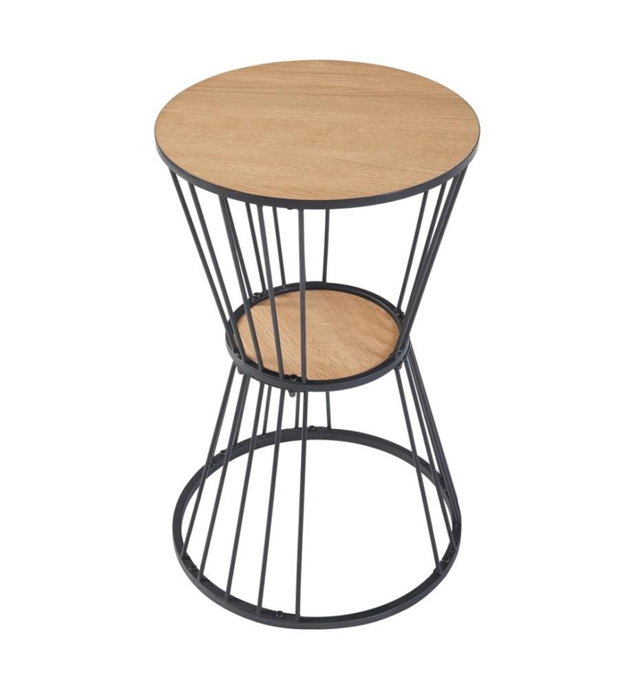 Table d'appoint aspect chêne noir