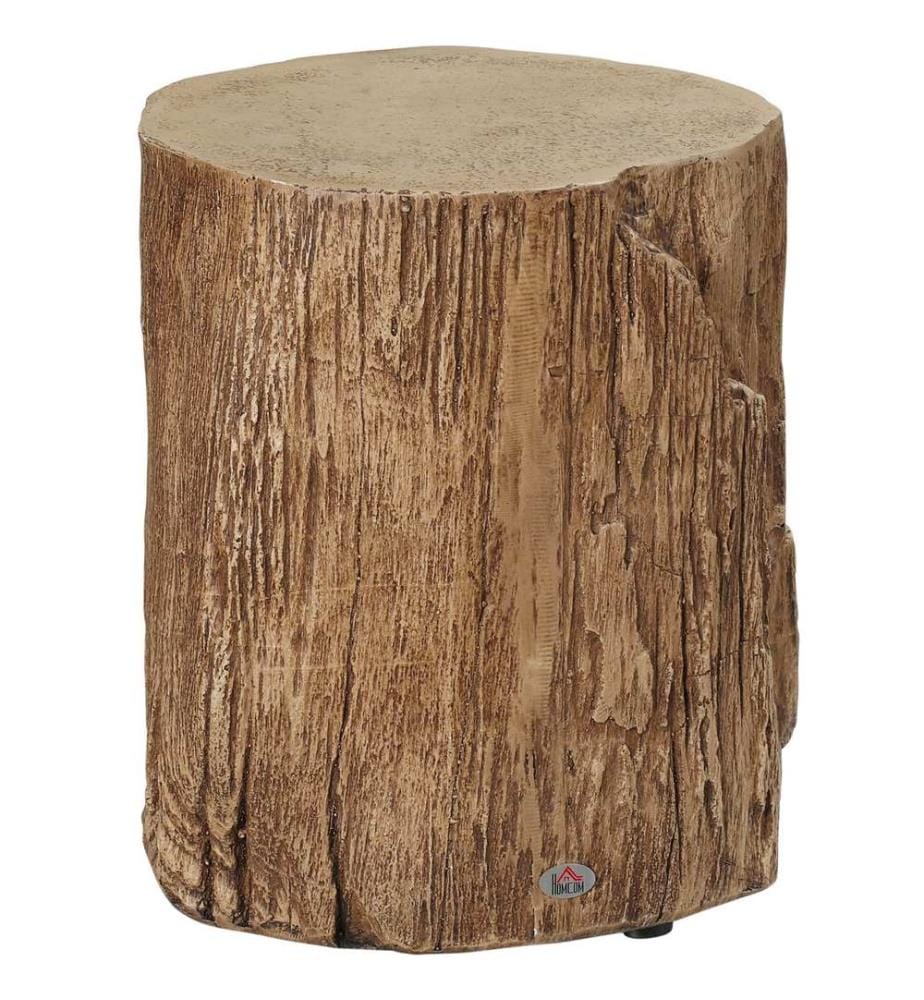 Table d'appoint aspect souche imperméable brun
