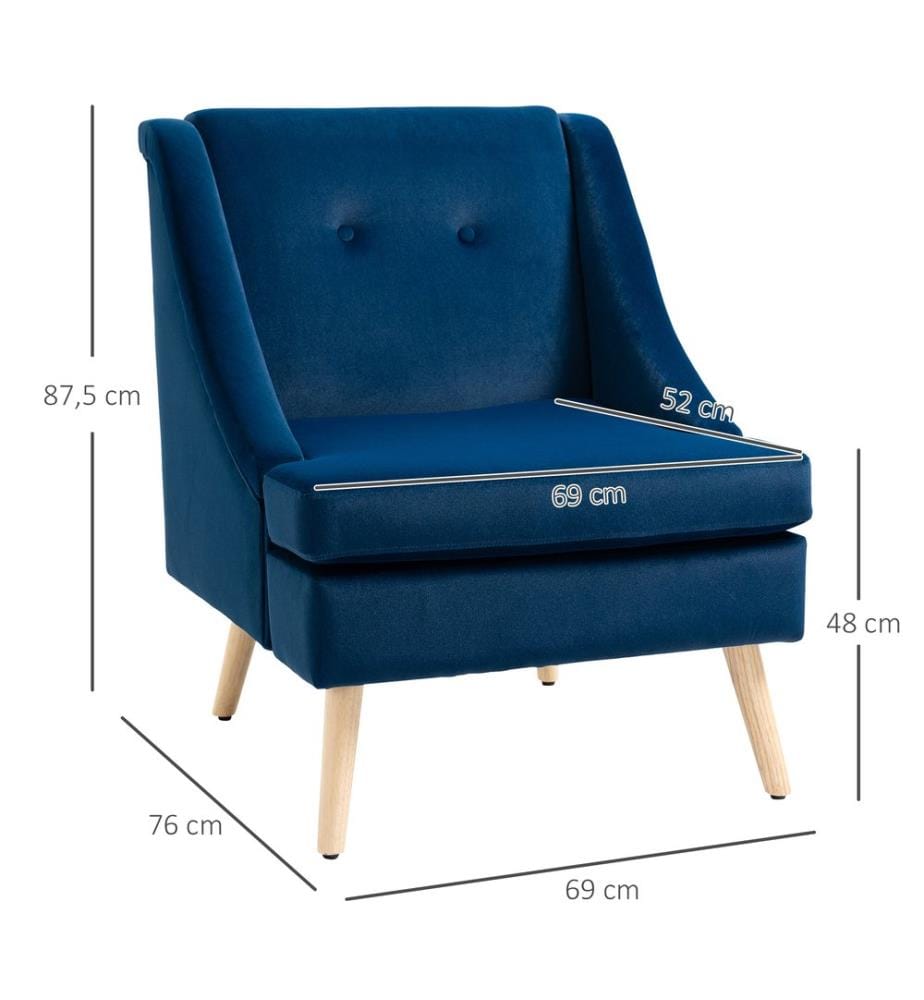 Sedia a sdraio Skandi design blu