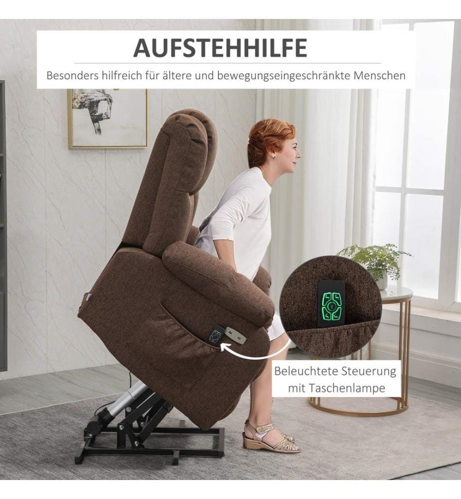 Aufstehsessel Fernsehsessel mit Aufstehhilfe Liegefunktion