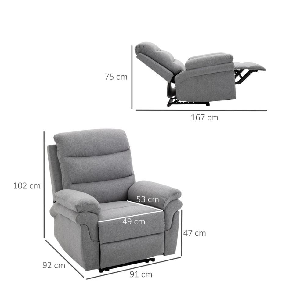 Fauteuil de télévision Fauteuil de relaxation Dossier réglable avec repose-pieds