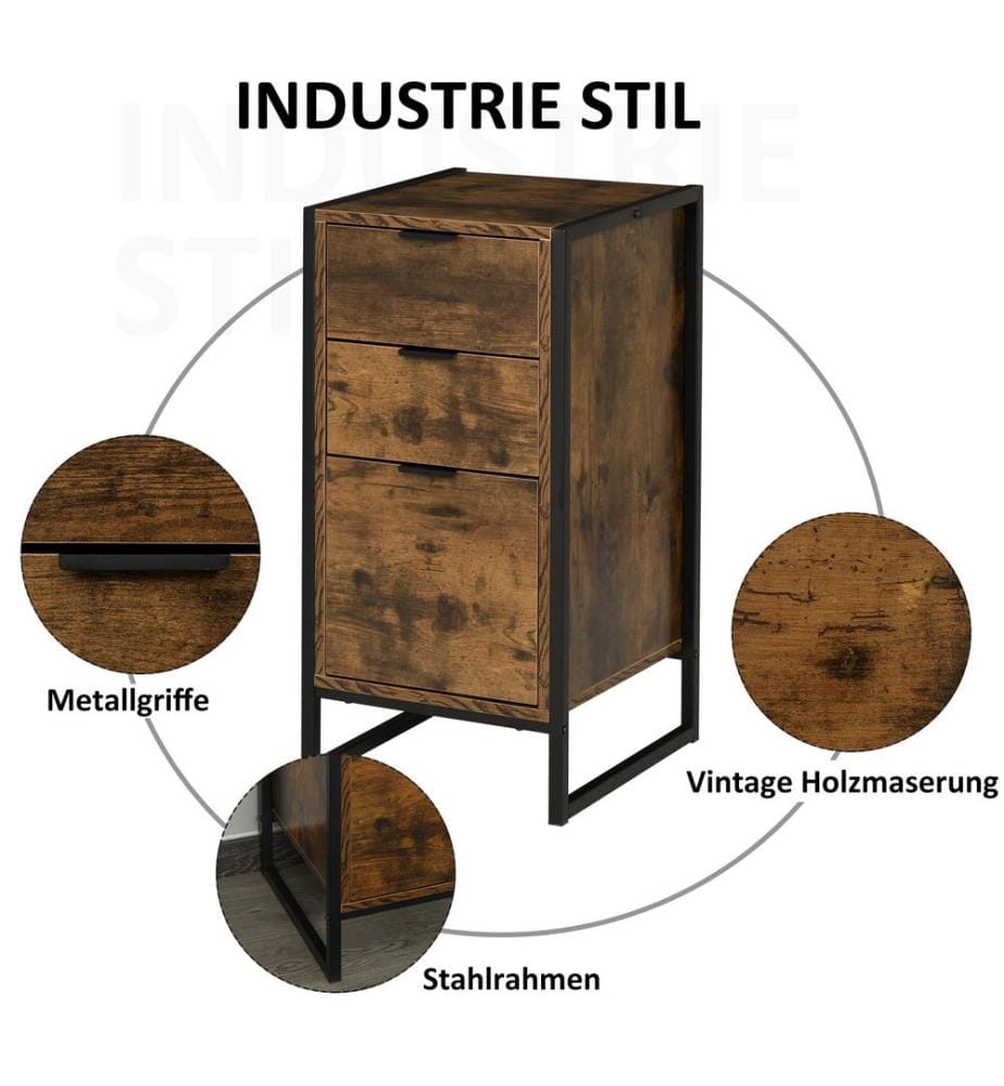 Comodino Ko mmode Vintage Rustic 39x40x 6,5 cm