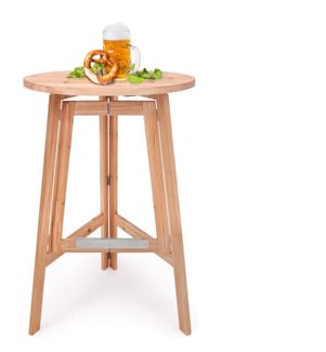 Tavolo da bar in legno massiccio Ø78 cm - pieghevole