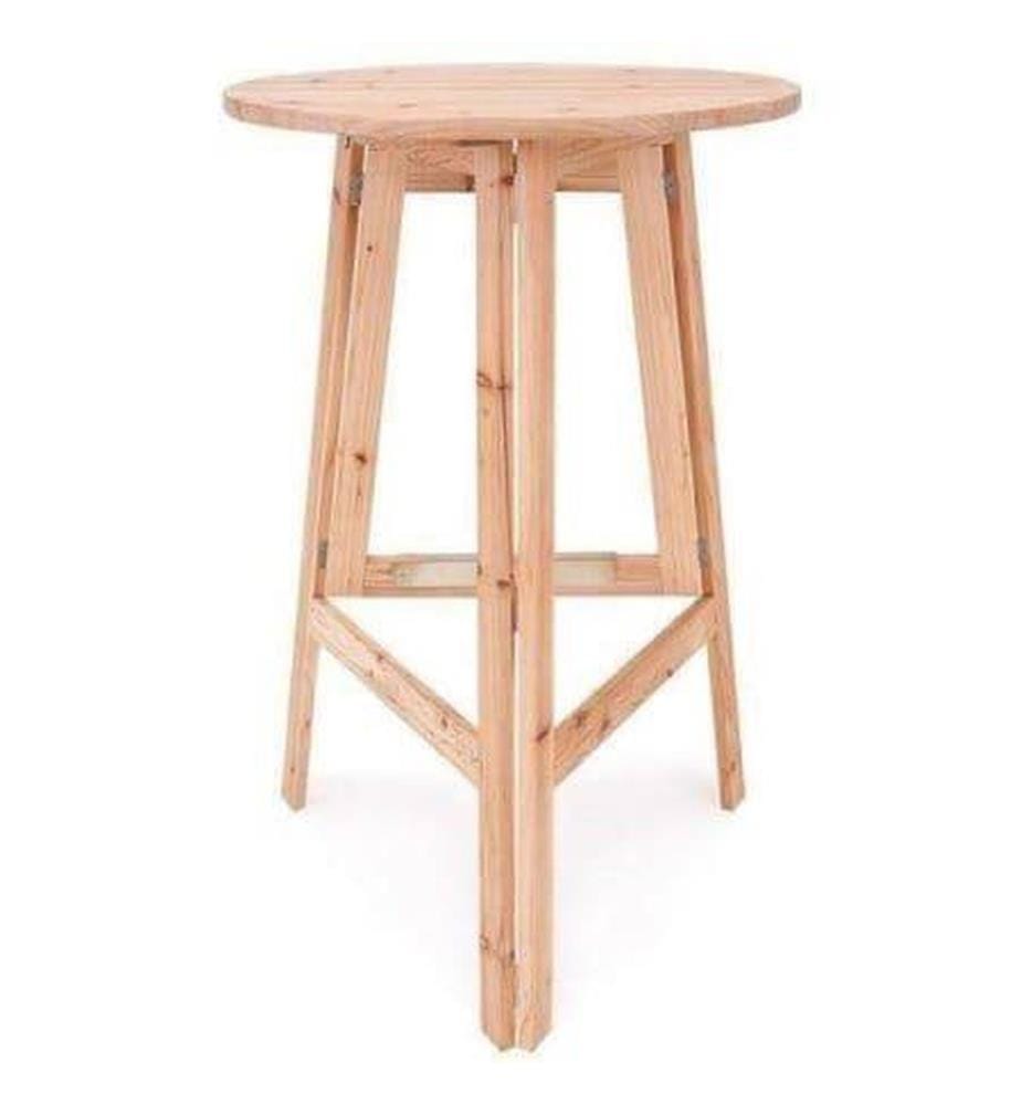 Bistro table Ø78 cm solid wood bar table - foldable