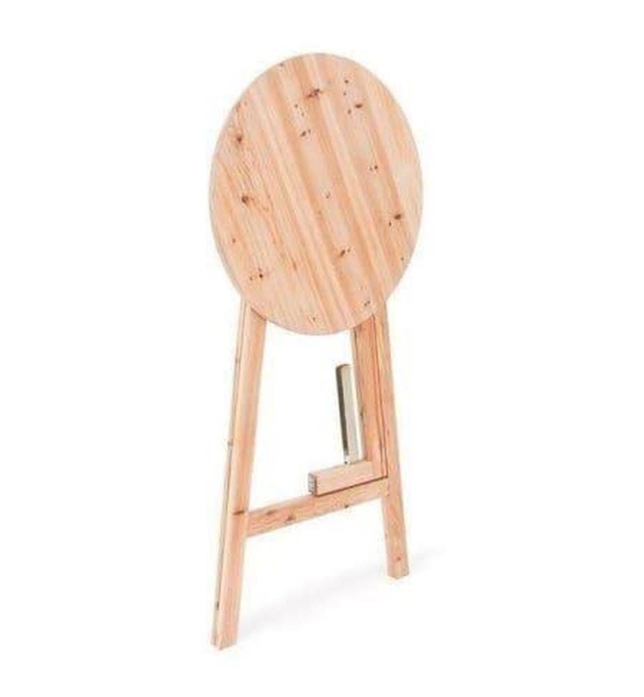 Bistro table Ø78 cm solid wood bar table - foldable