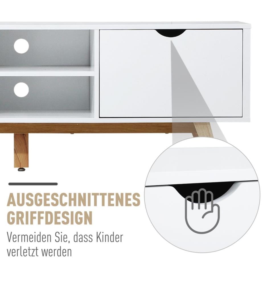 Fernsehtisch TV-Lowboard TV-Ko mmode Skandinavien weiss