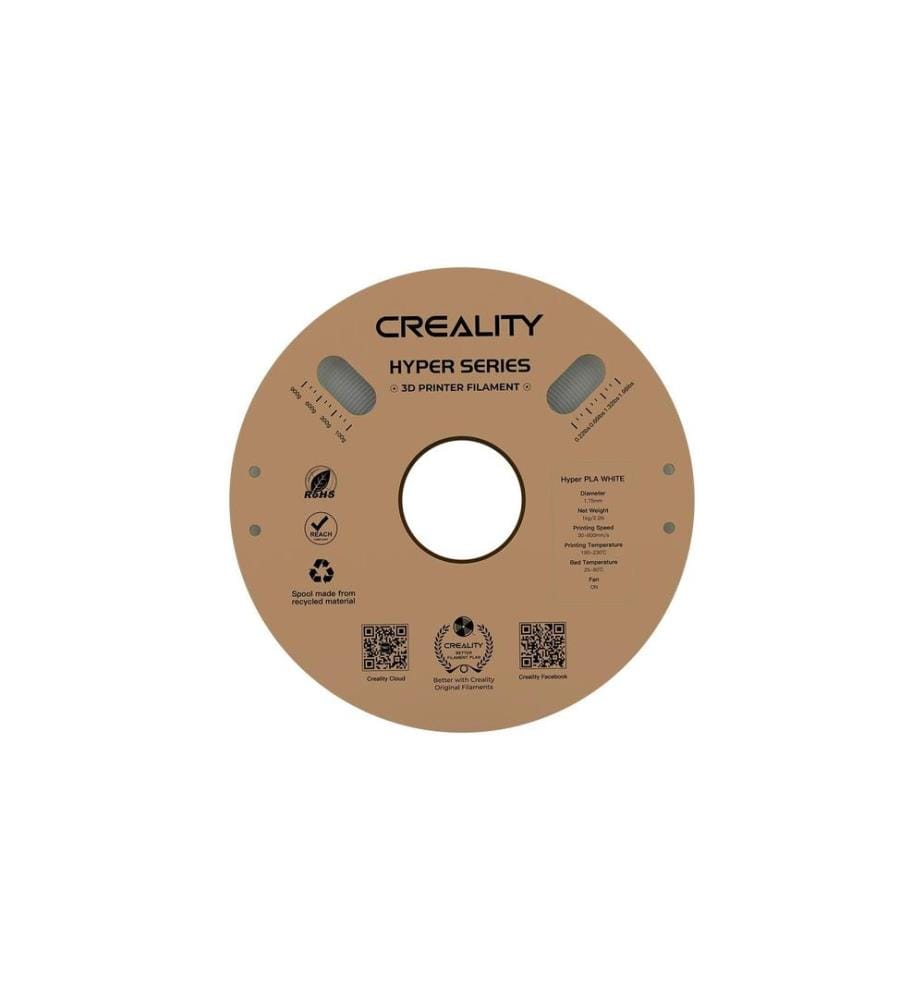 CREALITY - Filament PLA Hyper, Blanc, 1.75 mm, 1 kg