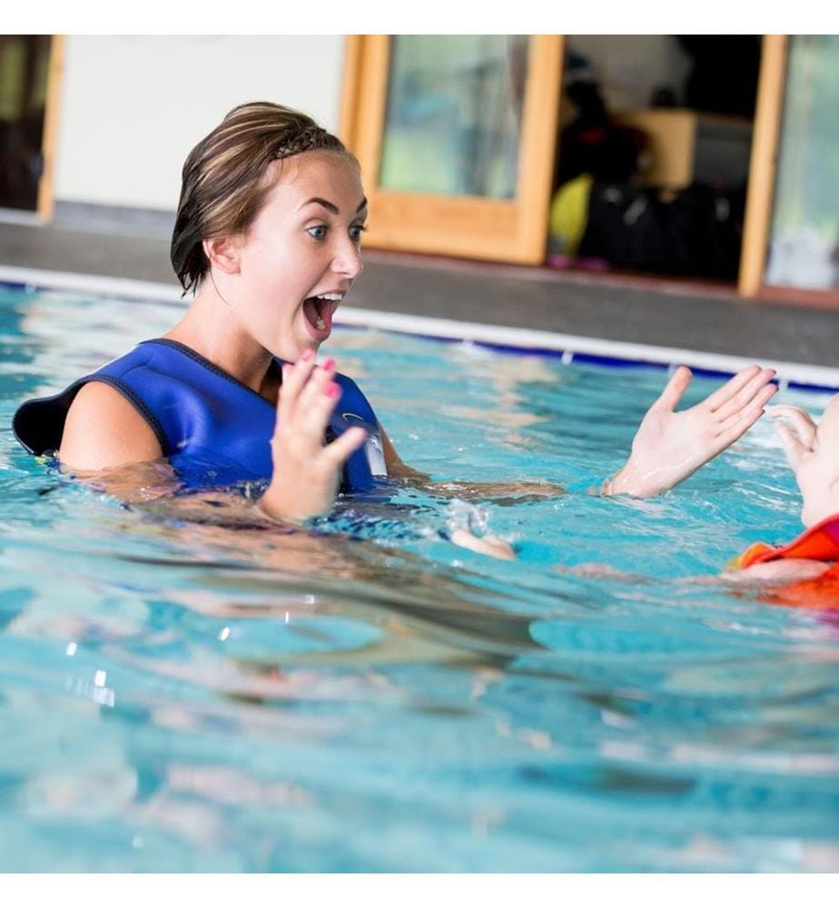 Schwimmweste für Erwachsene blau-gelb Brustumfang 86-96 cm