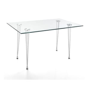 Bureau en Verre - Transparent et Gris