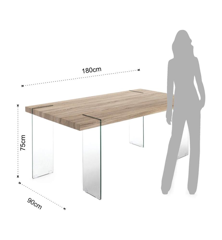 Tisch - Braun und Transparent