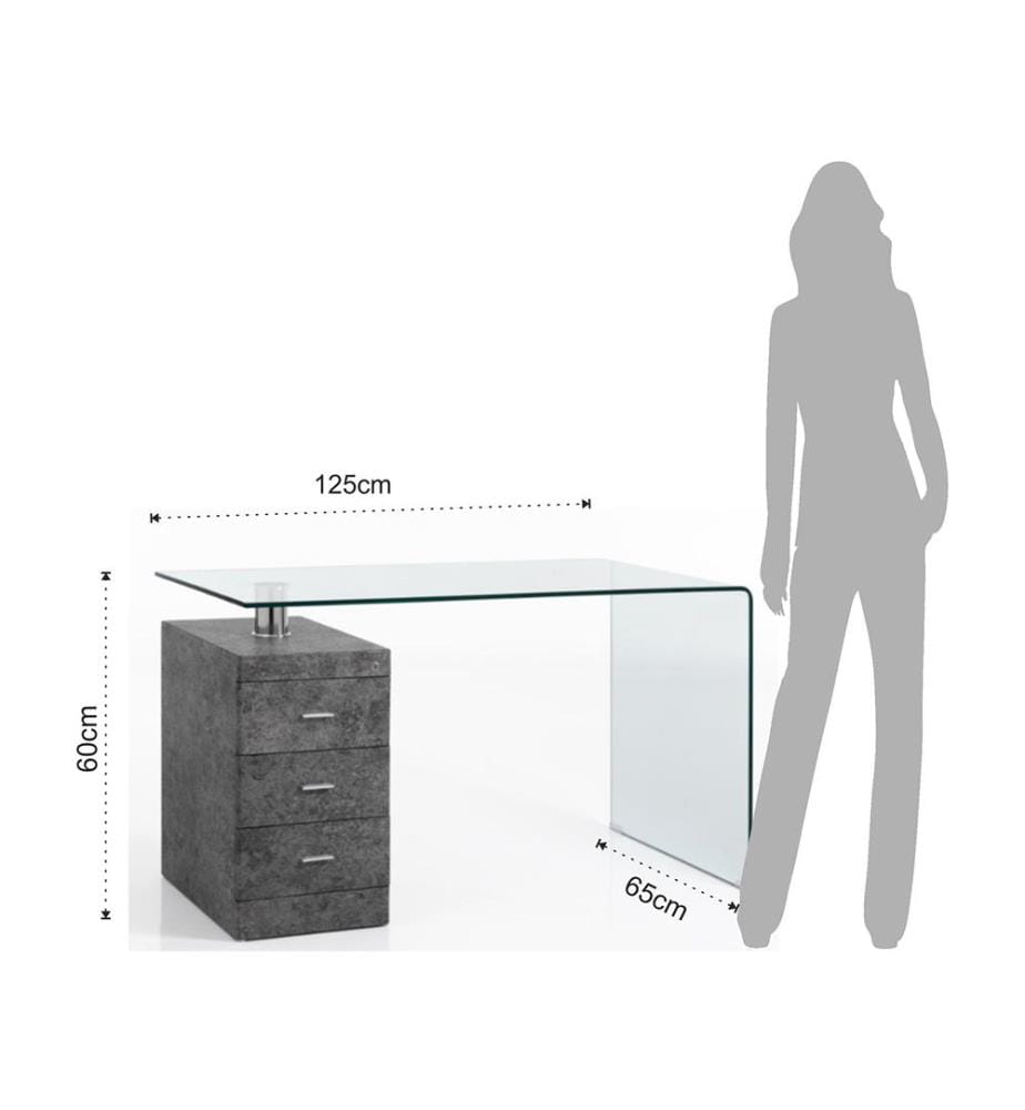 Bureau en Verre - Ciment