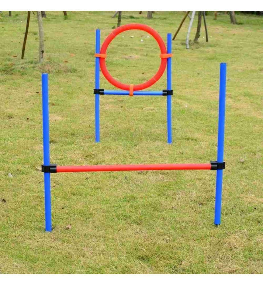 Agility dog training set slalom hurdle jump ring incl. bag
