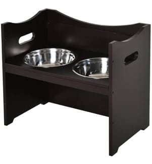 Ciotola per cani rialzata con 2 ciotole per il cibo Acciaio inox 54 x 31,5 x 47 cm