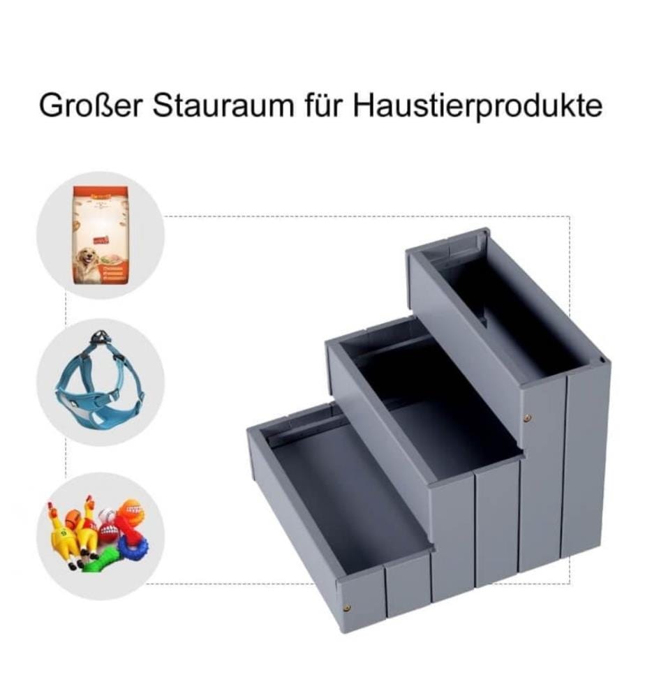Haustiertreppe Einstiegshilfe mit Stauraum 40,5 x 44,5 x 38 cm