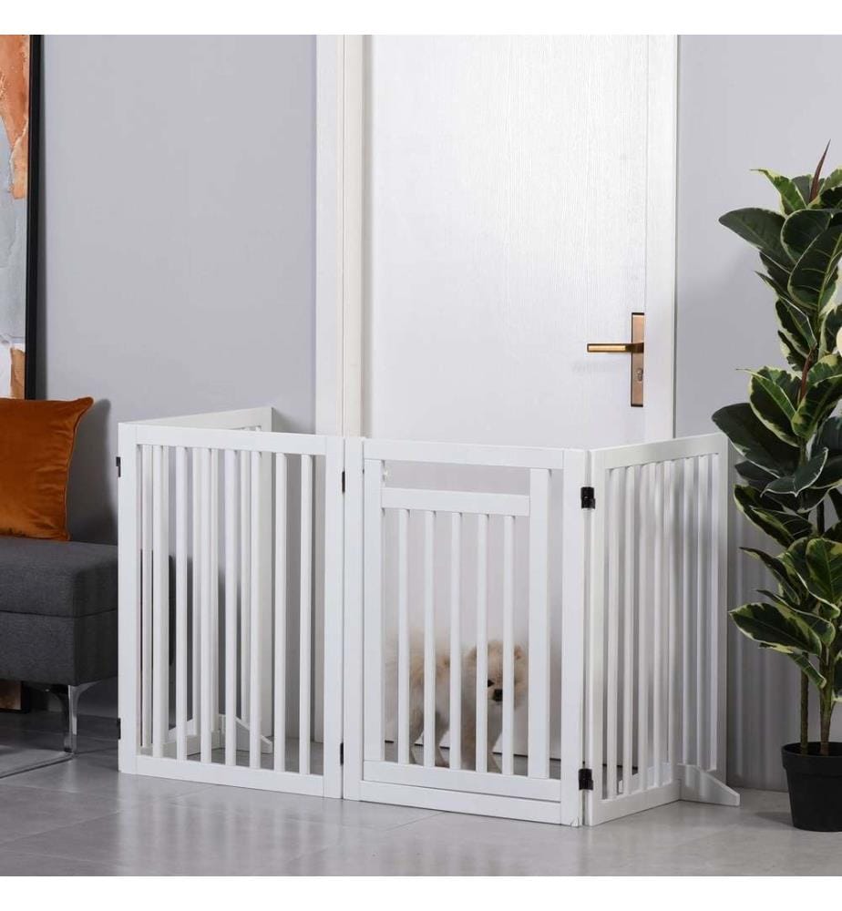 Barrière de sécurité Grille de protection pour chiens autonome 81 cm