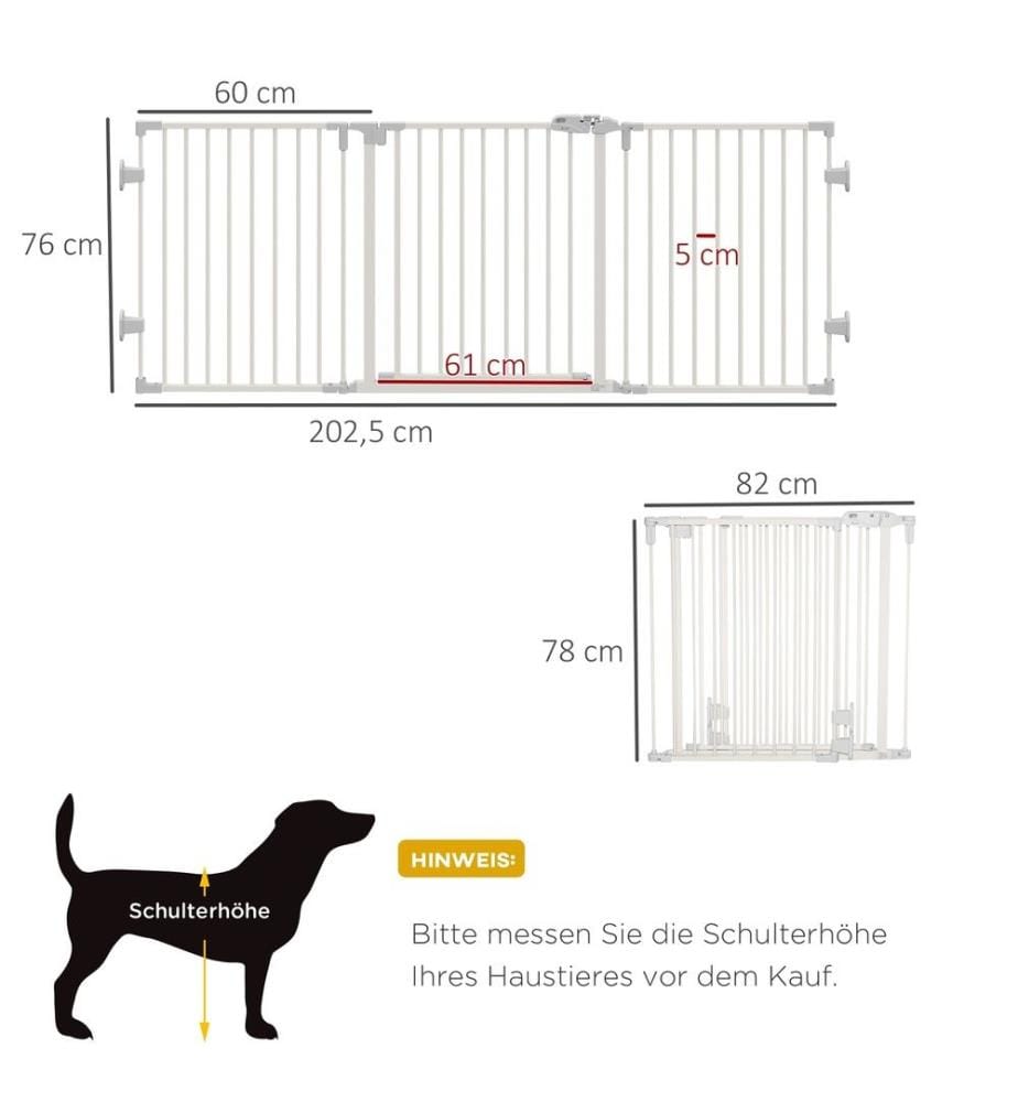 Barrière pour chiens Barrière de porte Barrière de sécurité pour animaux domestiques