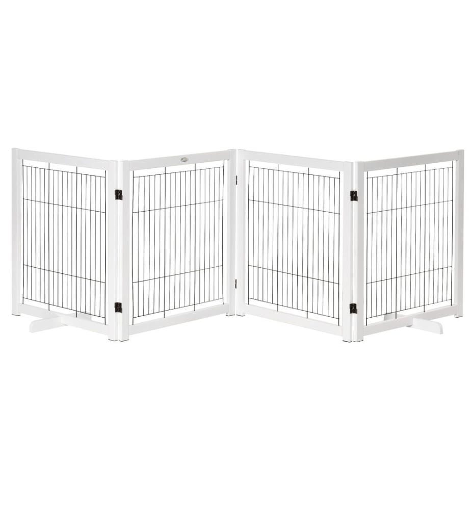 Barrière de sécurité en bois pour chiens 305x35.5x82 cm