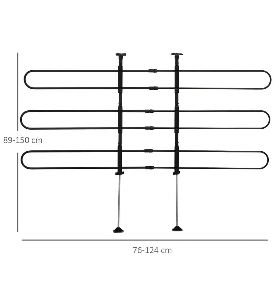 Grille de protection pour chiens Grille de séparation Grille de coffre 89-150x76-124 cm