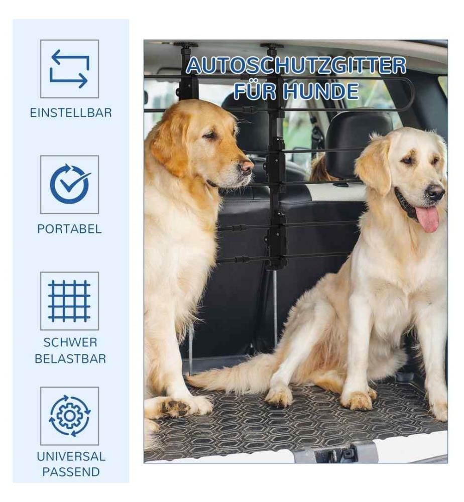 Grille de protection pour chiens Grille de séparation Grille de coffre 89-150x76-124 cm