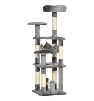 Katzenbaum Katzenspielturm Hängematte L40xB40xH132 cm
