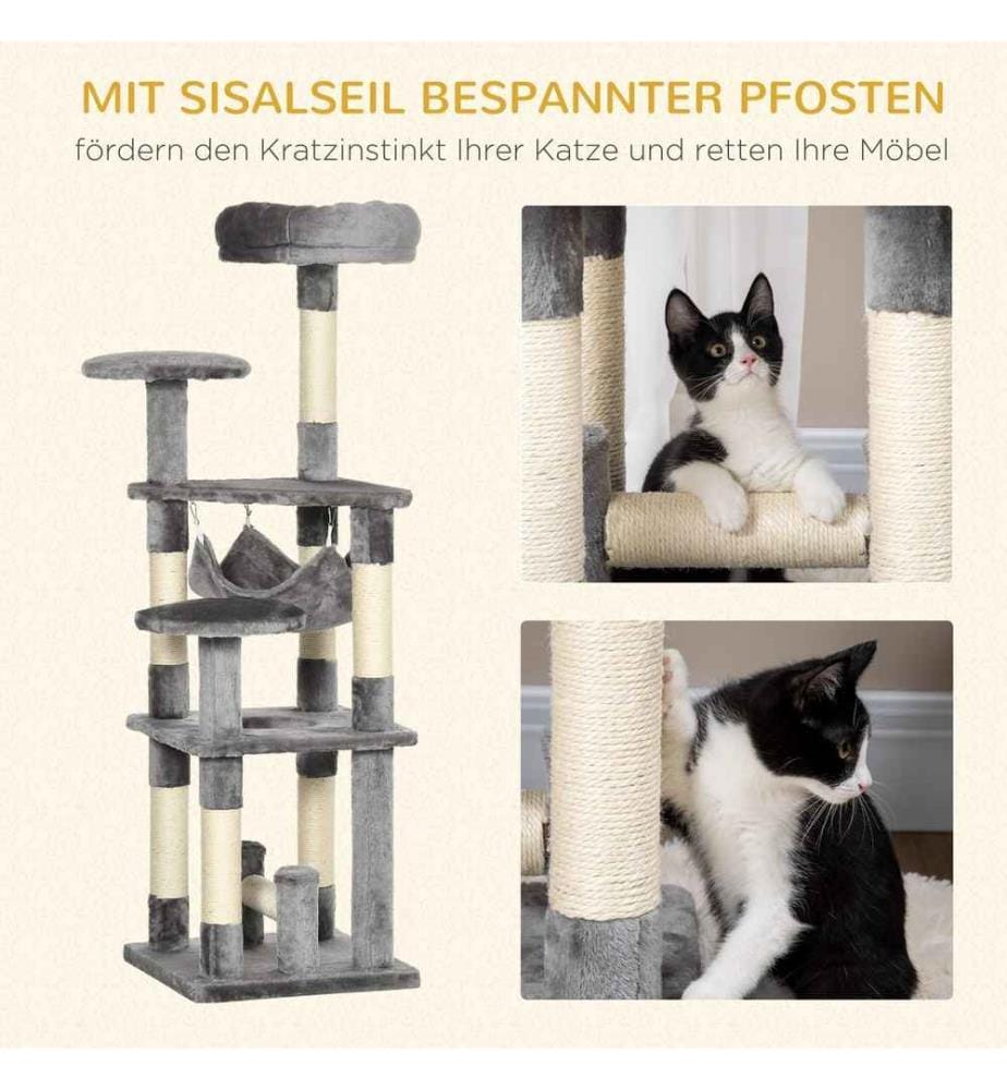 Arbre à chat Tour de jeu pour chats Hamac L40xl40xH132 cm