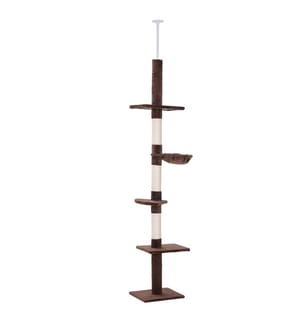 Arbre à chat haut de plafond réglable en hauteur 40x34x230-260 cm