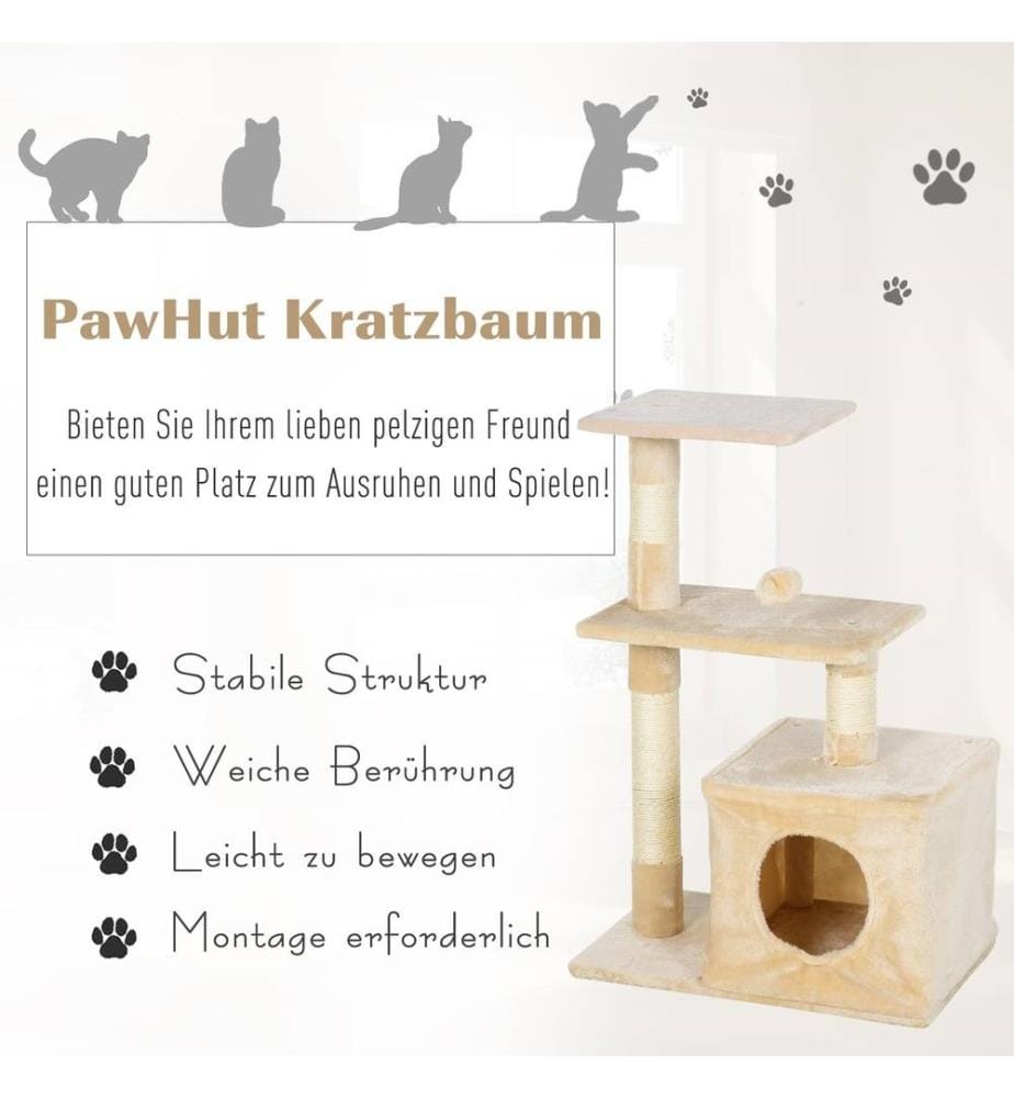 Scratching post with sisal cat tree Climbing tree 50x30x80 cm