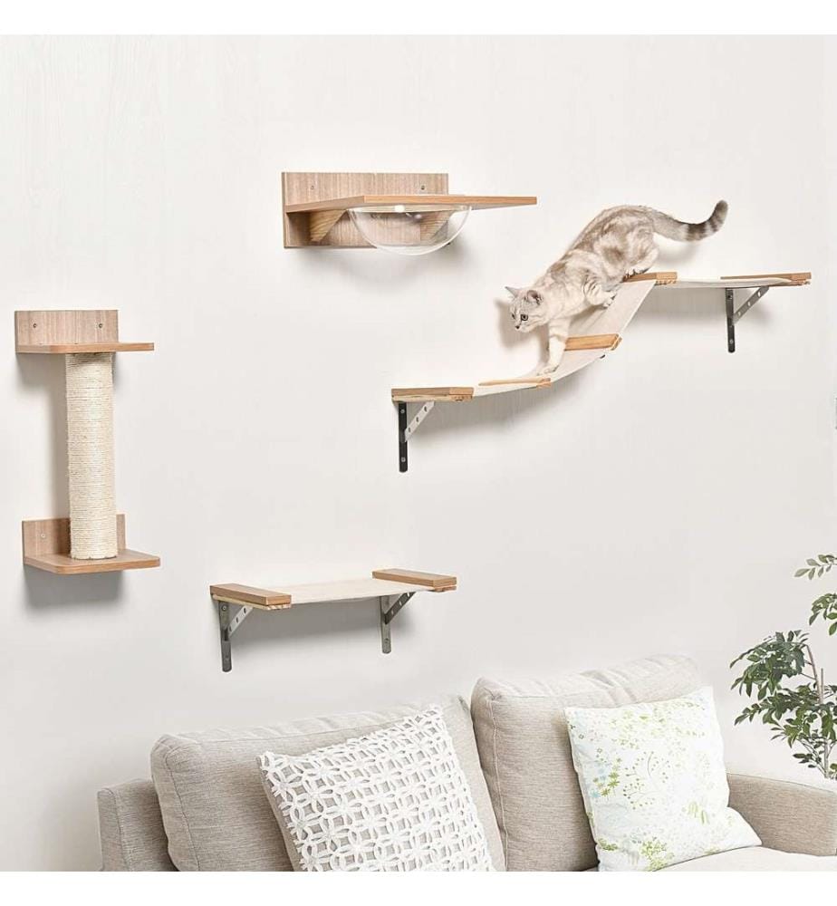 4-piece climbing wall for cats Cat climbing wall