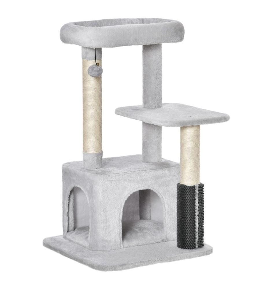 Scratching tree Cat tree with massage corner Cat cave 48x48x85 cm