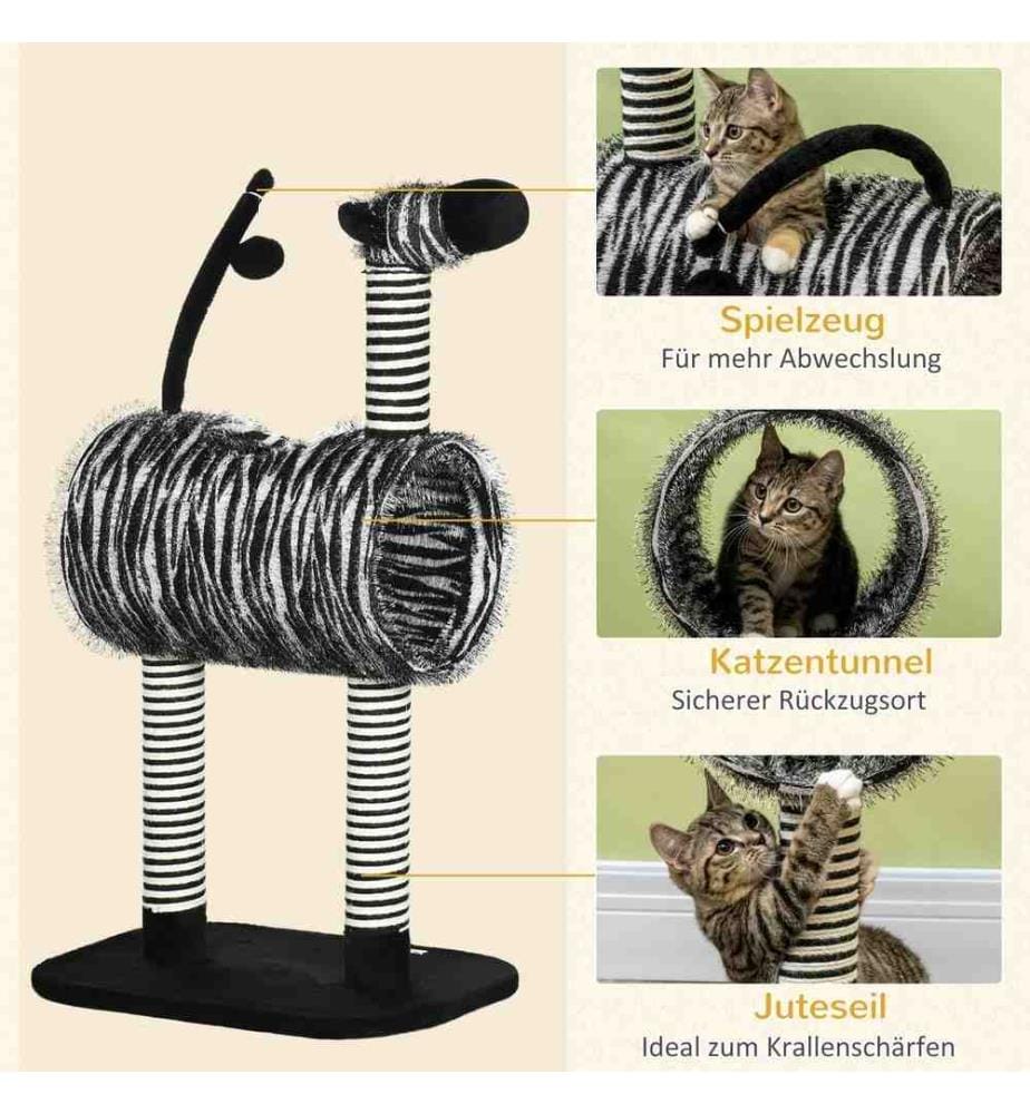 Scratching tree Cat tree Climbing tree Zebra 93 cm