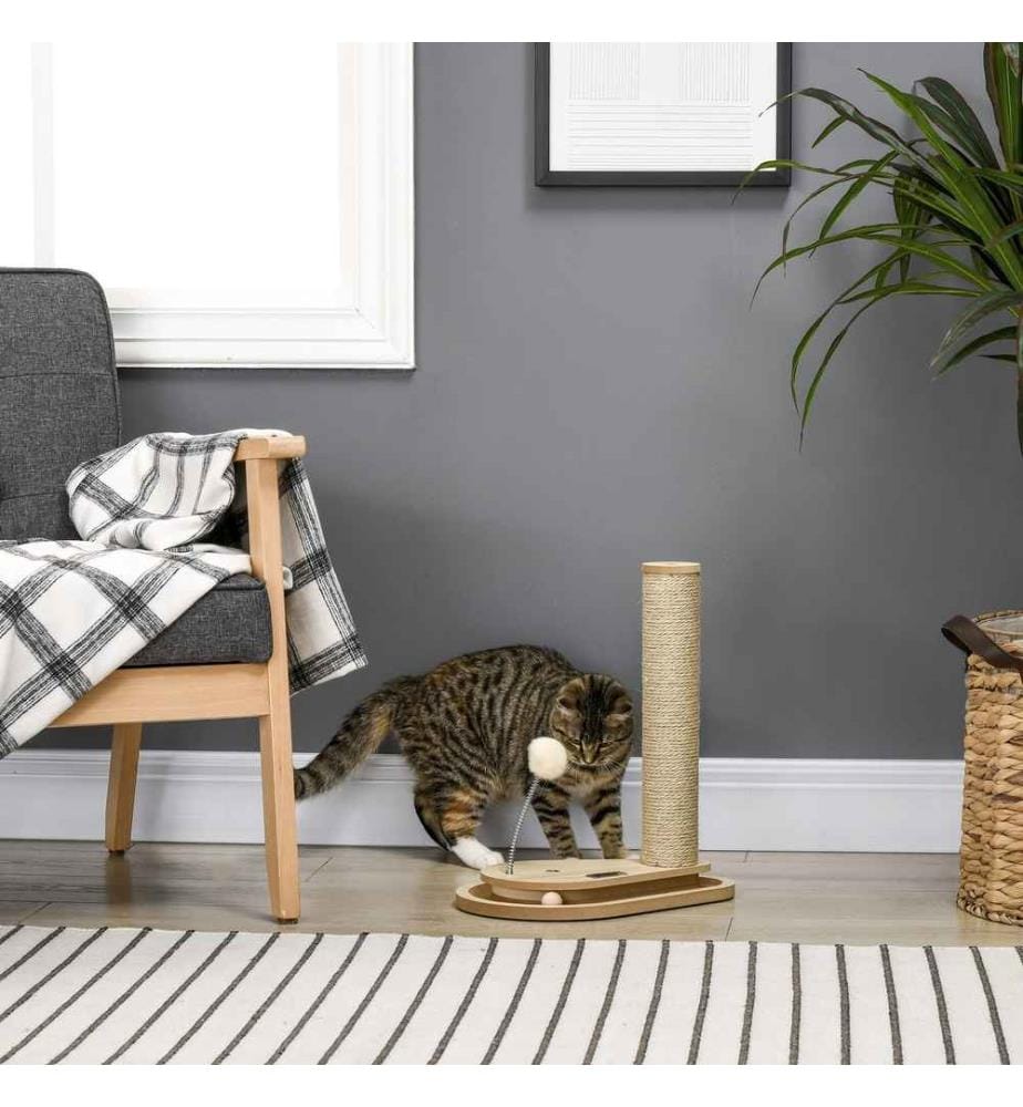 Griffoir mm pour chats 40 cm Arbre à grimper avec boule en bois