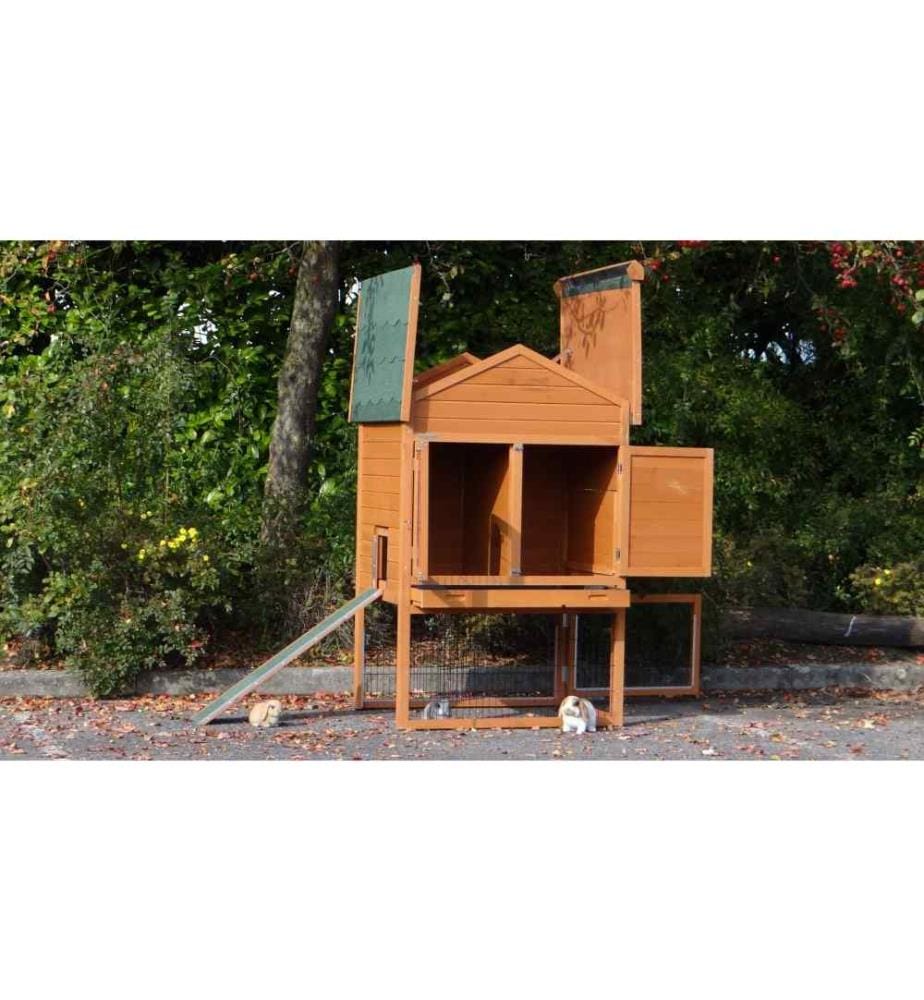 Rabbit hutch for 2-4 rabbits with Prestige Medium rodent guard