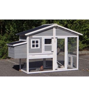 Rabbit hutch 2-3 rabbits Niels plastic roof and run