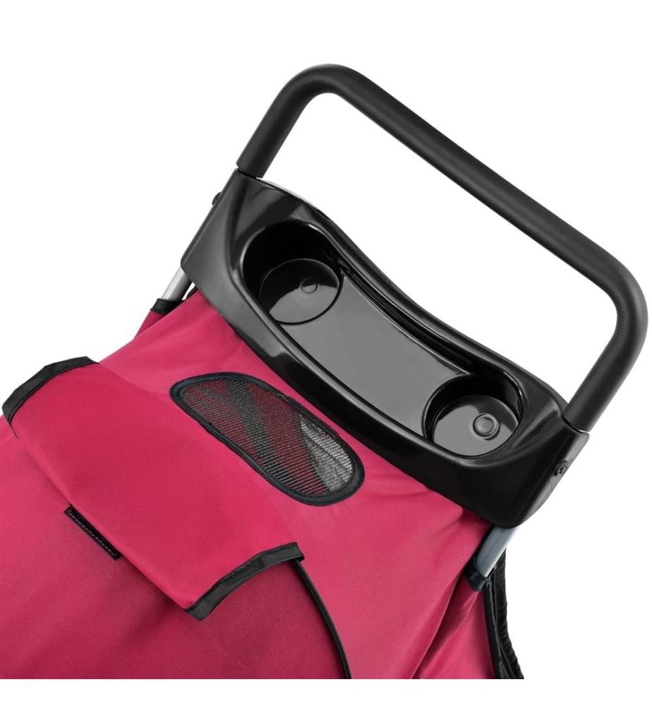 Hundewagen Buggy Niceville mit Regenschutz 73x46x100 cm Rot