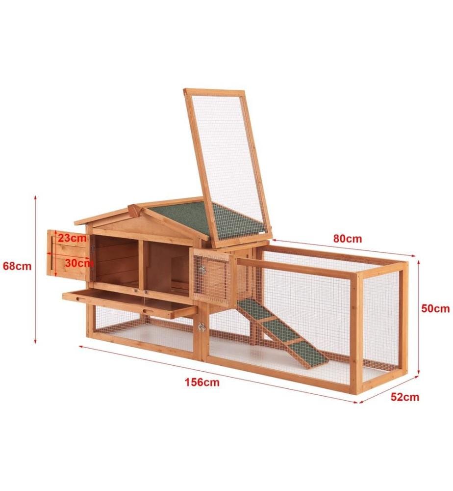 Conigliera Oberursel 68x156x52 cm in legno di abete
