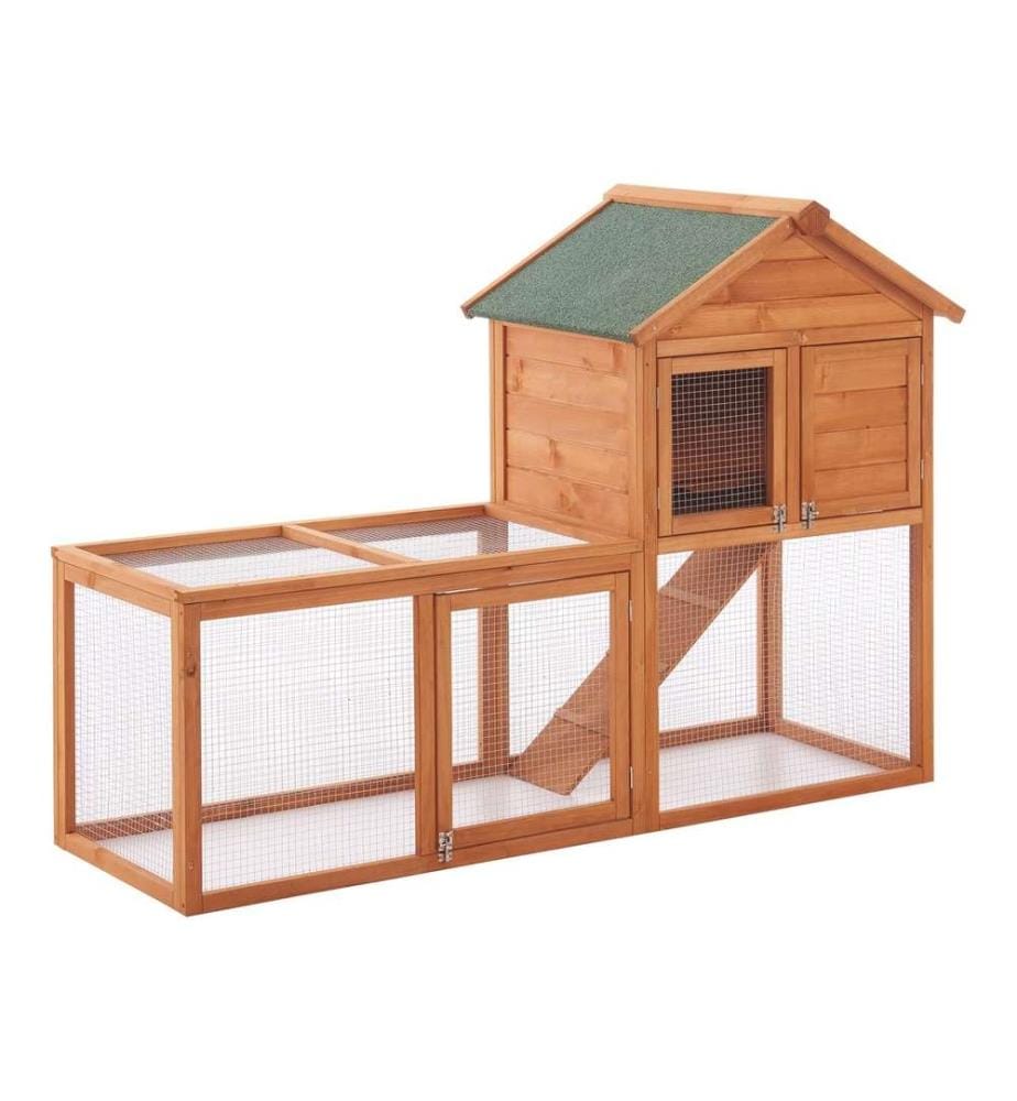 Clapier pour lapins Kelkheim 110x160x61 cm bois de sapin